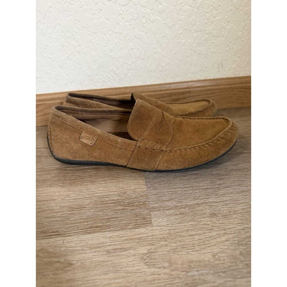 Polo Ralph Lauren Reynold Suede Driver Penny Loafer Men’s Size 9D Preppy Casual